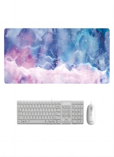 Buy Extended Mat For Keyboard And Mouse Blue/Purple/Pink in Saudi Arabia