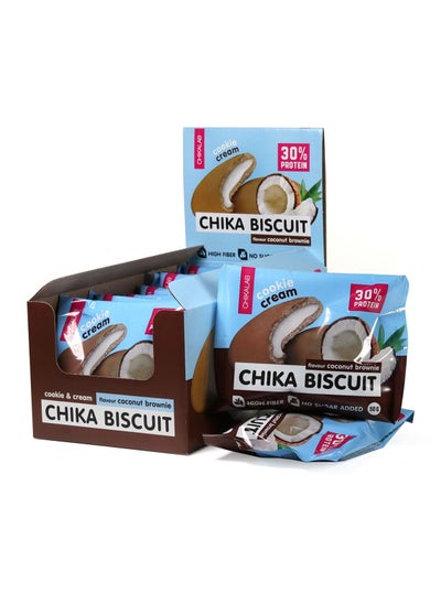 اشتري Chika Biscuit Protein Biscuit 50g Coconut Brownie 12pcs في الامارات