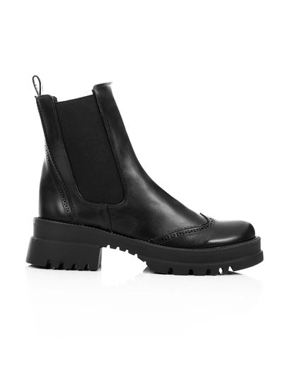 Buy Half Boot Leather Elastic Neck - Black in Egypt