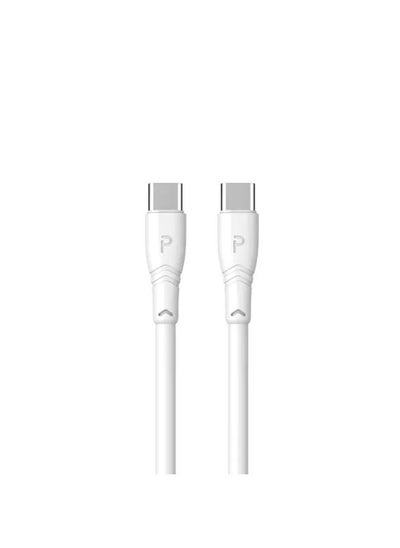 Buy Pawa PVC USB-C to USB-C Cable 60W 1.2M - White in UAE