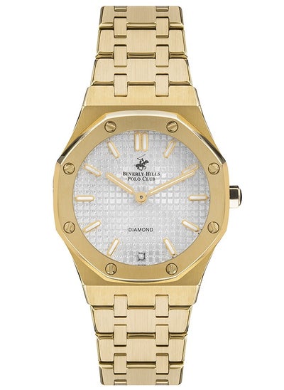 Buy Beverly Hills Polo Club Women's Quartz Movement Watch, Analog Display and Metal Strap - BP3161X.130, Gold in UAE