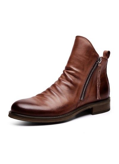 Buy New Men's Casual Leather Boots in UAE