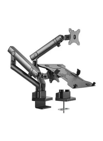 Buy Laptop Monitor Desk Mount Below 32 Inch Black in UAE