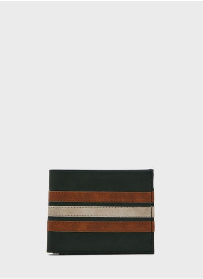 Buy Stripes Detail Bi Fold Wallet in UAE