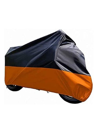 Buy Motorcycle Dust Cover Waterproof Uv Cover For Harley Davidson Yamaha Kawasaki Universal (Black and Orange) in Saudi Arabia