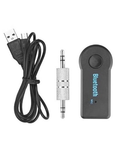 Buy Portable Bluetooth Receiver with 3.5mm AUX Adapter - Hands-Free Car Stereo System with Built-In Mic for iPhone, Samsung, Android in Egypt