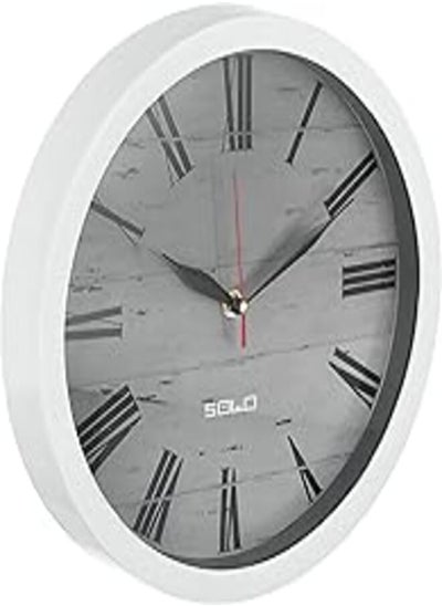 اشتري SOLO B65 Circular Wall Clock, QUARTZ clock, For Living room, Bedroom, Office room, with Battery Operated في مصر