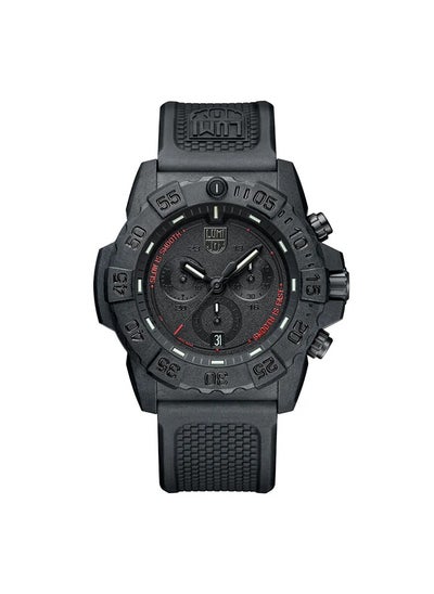 اشتري Men's Chronograph Round Shape Rubber Wrist Watch XS.3581.SIS - 45 Mm في الامارات