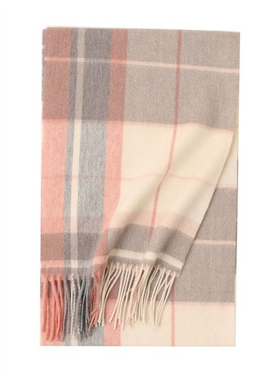 Buy Warm Long Cashmere Check Scarf Multicolour in UAE