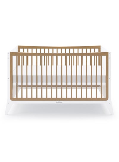 Buy Snuzfino Cot Bed - White Natural 74 X 153 X 88.5 Cm Suitable From Birth To 4 Years With Separate Toddler Kit in Saudi Arabia