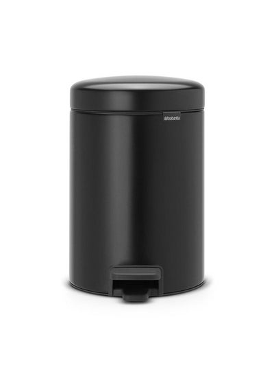 اشتري Pedal Bin Newicon with Plastic Inner Bucket 5 Litre Matt Black في السعودية