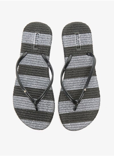 Buy Women's Striped Slip-On Thong Slippers in UAE