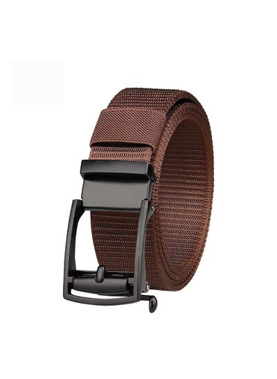 Buy Men's Automatic Buckle Belt Casual Canvas Belt Thick Nylon Tactical Belt in Saudi Arabia