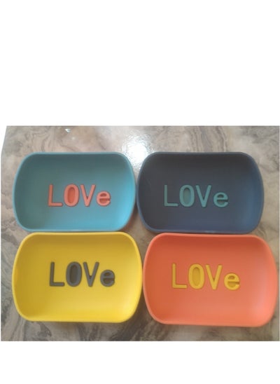 Buy 4-Piece Multi-Colored Acrylic Soap Set in Egypt