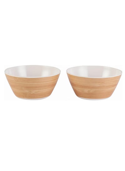 Buy Voidrop-Melamine Bowls-Cereal Bowls Set - Unbreakable Melamine Classic Bowls Set of 2,Bowls Set for Breakfast, Lunch, Dinner. Dishwasher Safe (Brown) in UAE