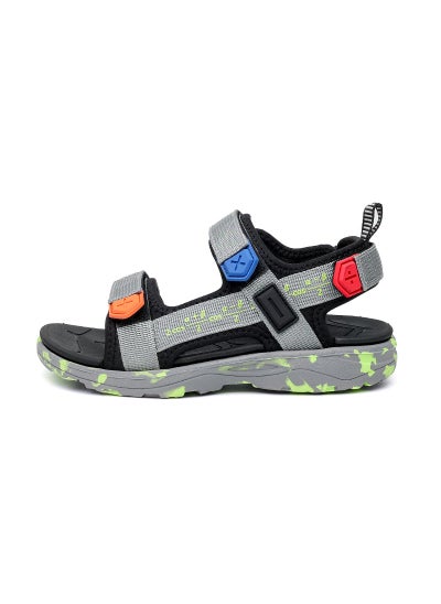 اشتري 2024 Spring Summer Kids Sandals Lightweight Velcro Boys Beach ShoesGrey Grey في الامارات