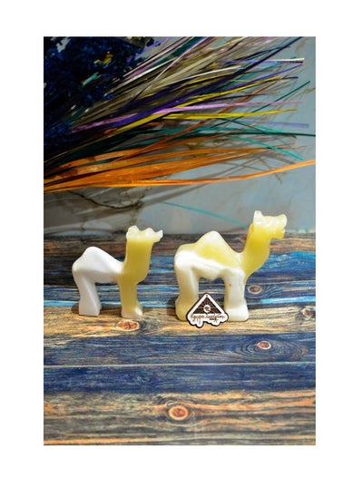 Buy Two camel figures made of alabaster stone from Egypt Antiques, handmade 100% natural in Egypt