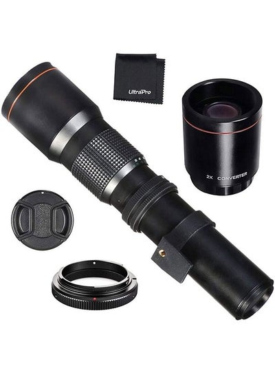 Buy Hi-Resolution 500mm/1000mm Manual Telephoto Reflex Lens for Canon EOS Rebel T3i, T4i, T5, T5i, T6, T7, T6i, T6s, T7i, SL1, SL2, EOS 60D, 70D, 77D, 80D, 5D III, 5D IV, EOS 6D, 7D, 7D II, 90D Cameras in UAE