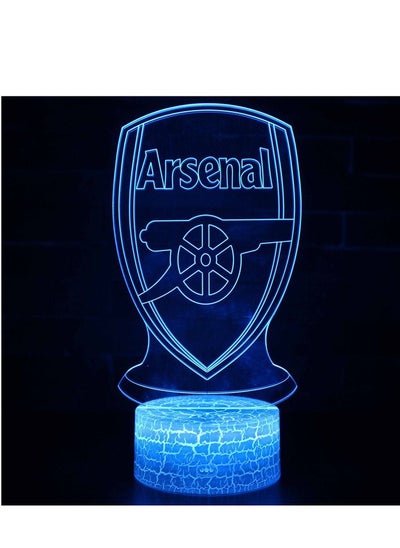 Buy Five Major League Football Team 3D LED Multicolor Night Light Touch 7/16 Color Remote Control Illusion Light Visual Table Lamp Gift Light Team Arsenal in UAE