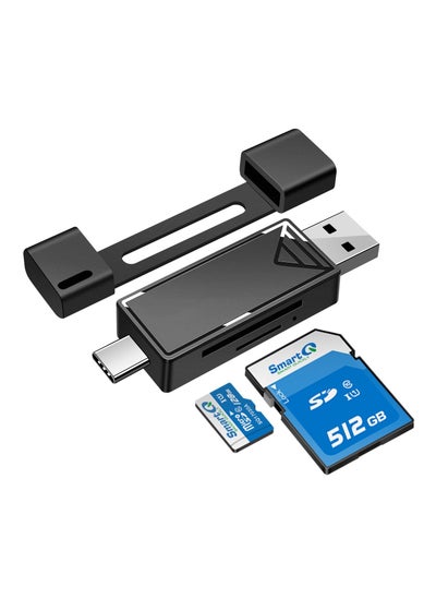 اشتري USB 3.0 2 in 1 SD Card Reader for Android Windows Mac OS X High Speed USB C Memory Card Reader for SDXC SDHC MMC Micro SDXC Micro SD في الامارات