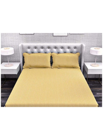اشتري HOTEL COLLECTION Brown King Flat Sheet with 2 Pillow Cases 240x260 cm في الامارات