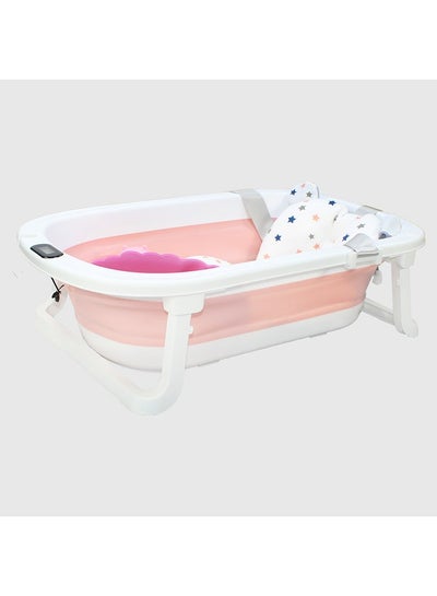 Buy Pink Foldable Baby Bathtub With Thermometer in Egypt