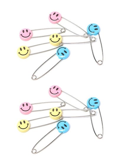 Buy 6-Piece Smiley Face Safety Pins - Pack of 2 in Saudi Arabia