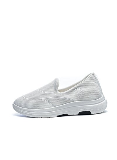 Buy Side Embroidered Slip-on Knit White Sneakers For Women in Egypt
