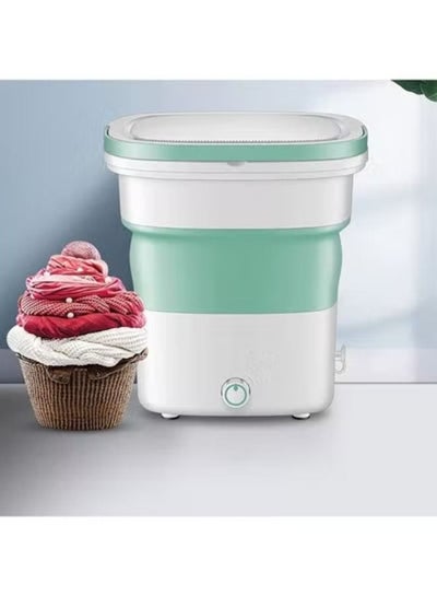 Mini Portable Washing Machine Foldable Small Laundry Machine with Drain  Basket Lightweight Washer Touch Screen and Timer