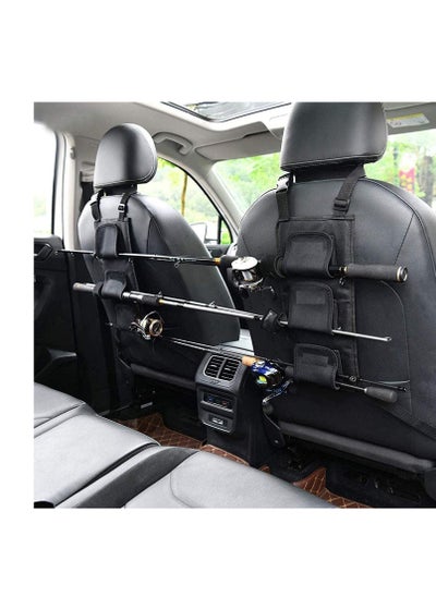 اشتري Fishing Rod Holder Adjustable Polyester Strap Combined Fishing Rod Bracket for Vehicle/Ship Rear Seats, Vehicle Fishing Pole Storage Rack for SUV Wagons Van, Nylon Cloth Neoprene Rod Cover في الامارات