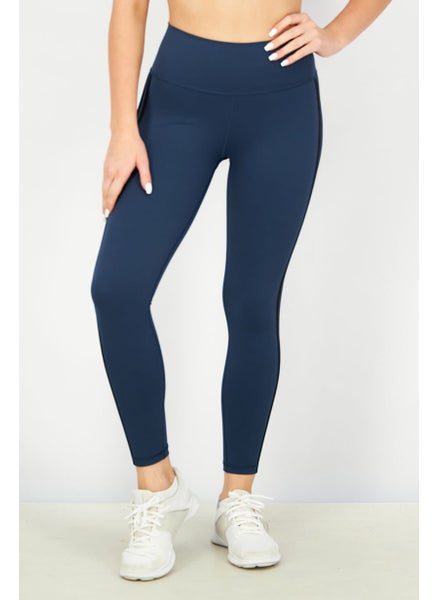 اشتري Women 3 Stripes Pull,On Tights, Navy في الامارات