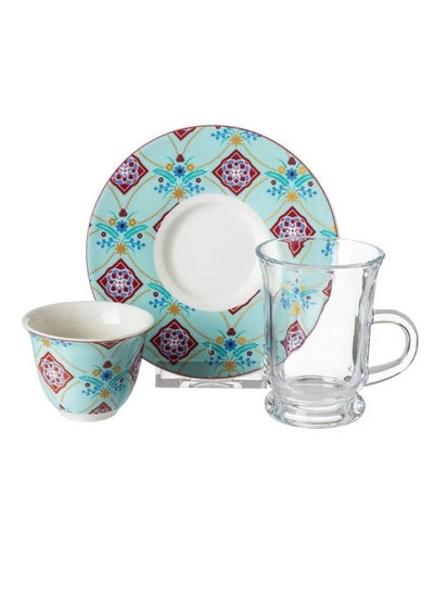 Buy 18-Piece Tea And Coffee Set multicolour in Saudi Arabia