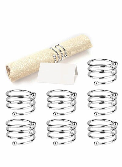 Buy 8-Piece Set Napkin Ring Table Setting Suitable for Casual or Formal Occasions Napkin Ring (silver) in Saudi Arabia