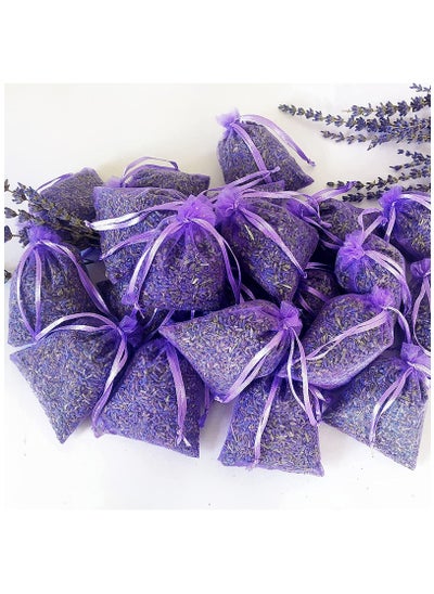 اشتري 5A Lavender Sachet 10g 10pcs Natural Lavender Dried Flower Bag Scent Sachet Drawer Freshener Premium Grade Dried Lavender Deodorizer Freshener for Drawers and Closets Home Car Fragrance Product في الامارات