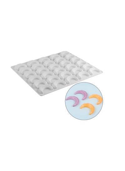 اشتري 30 Cavity Moon Modeling Silicone Baking Mold Chocolate Fudge Making Mould DIY Cake Baking Decoration Making Silicone Baking Tray في الامارات