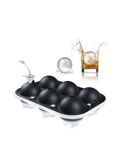 Buy Round Ice Cube Mold - Black Colour:Black model:18 x 13 cm in UAE