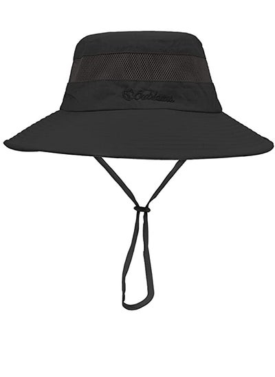 Buy Fishing Hats for Men Women Wide Brim Mens Summer Sun Hats Bucket Cap Outdoor Black 1 Top in UAE