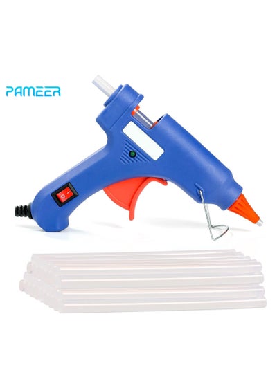 اشتري Glue Gun,60W, with 6pcs Hot Glue Sticks. Hot Melt Glue Gun, Removable Anti-hot Cover Glue Gun Kit with Flexible Trigger, for DIY Small Craft Projects, Sealing and Quick Daily Repairs في الامارات