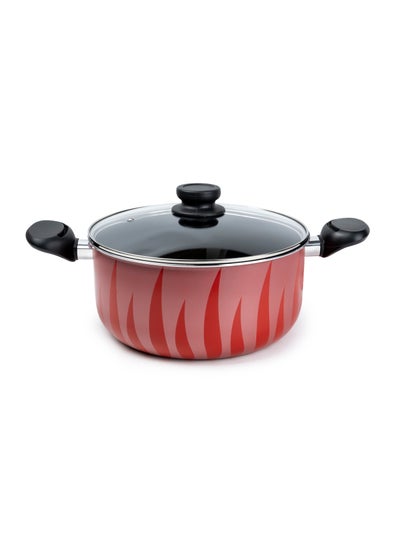 اشتري SENSTAN Flame Design Non-Stick Casserole with Lid and, Stew Pot Suitable for Gas, Electric, Induction, and Ceramic Stove  - 26cm في الامارات