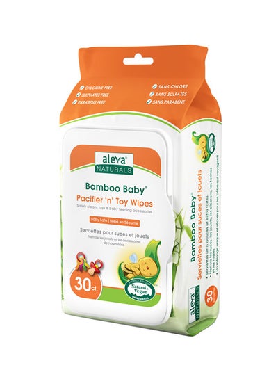 Buy Bamboo Baby Pacifier 'N' Toy Wipes - 30Ct in UAE