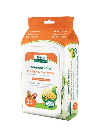 اشتري Bamboo Baby Pacifier 'N' Toy Wipes - 30Ct في الامارات