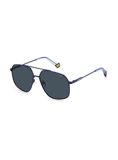Buy Unisex UV Protection Pilot Sunglasses - Pld 6173/S Blue 58 - Lens Size 58 Mm in UAE