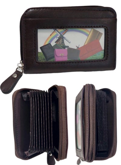 Buy Pu leather unisex zip credit cards and money light wallet in Egypt