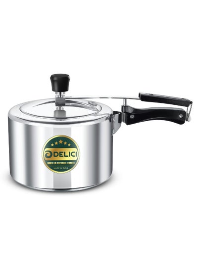 Buy Pressure Cooker 3 Liter Inner lid Aluminium AIPC3 | Quick Heating Induction Base | Durable Safety Valve | Food Grade Rubber Basket | Specially Designed Handle | Durable Safety Valve Cooker in UAE