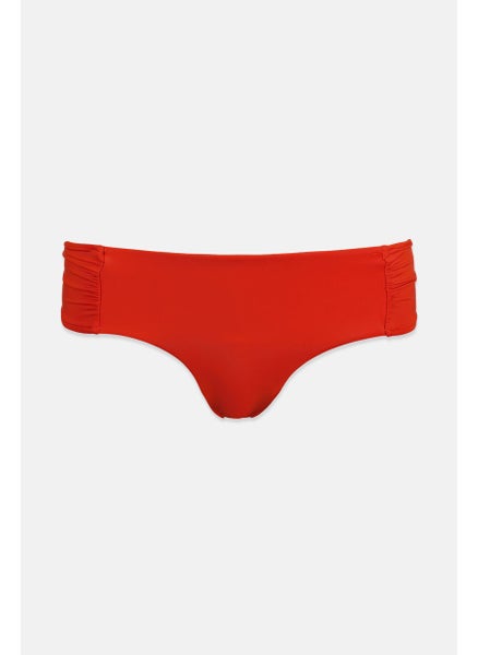 Buy Women Plain Bikini Bottom, Red in Saudi Arabia