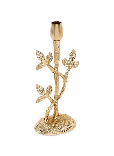 اشتري Mural Taper Candle Holder, Gold - 10x30 cm في الامارات