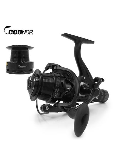 اشتري 9+1BB Speed Ratio Fishing Reel with Dual Brake System Smooth Spinning Reel with Dual Spool Interchangeable Handle Fishing Tackle في السعودية