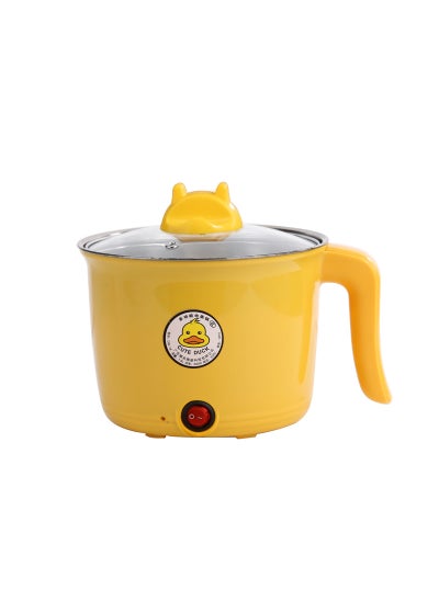 اشتري Multi-functional mini yellow duck electric cooking pot household non-stick pot student dormitory cooking noodles opening activities gift wholesale Single-layer stainless steel liner في الامارات