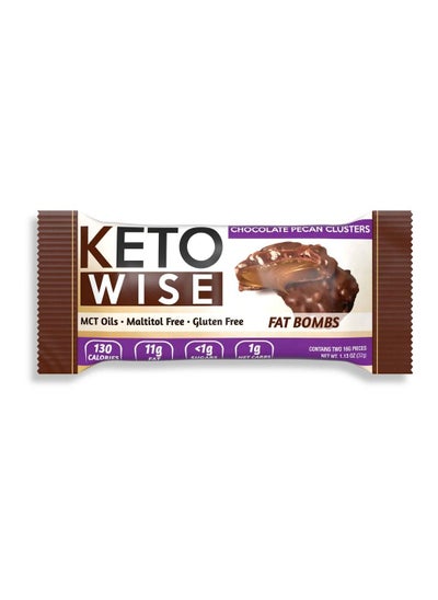 اشتري Keto Wise Fat Bombs, Chocolate Pecan Clusters, 1 Piece-32gm في الامارات