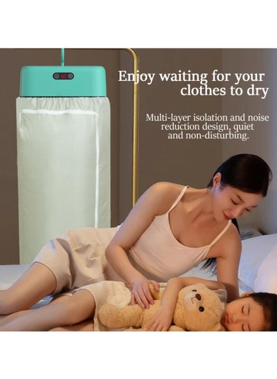 Buy Portable Clothes Dryer with Drying Bag, Mini Dryer, Electric Heated Indoor Clothes Dryer, Compact Folding Mini Electric Laundry Dryer, Light Clothes, Apartment, Rv, Travel in UAE